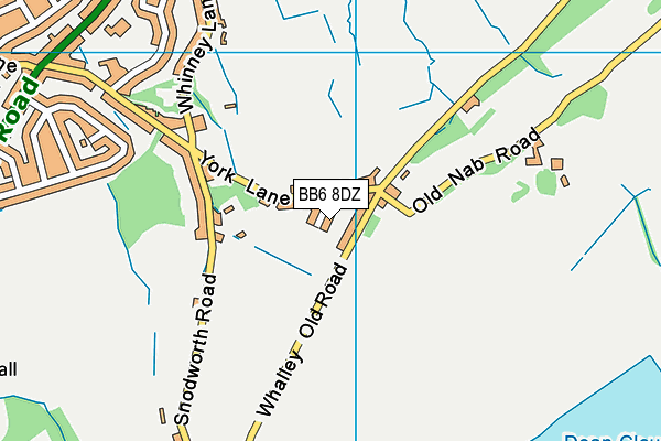 BB6 8DZ map - OS VectorMap District (Ordnance Survey) BB6 8DZ map - OS VectorMap District (Ordnance Survey)