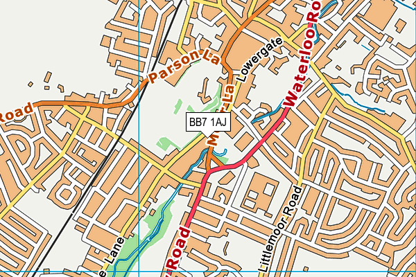 BB7 1AJ map - OS VectorMap District (Ordnance Survey) BB7 1AJ map - OS VectorMap District (Ordnance Survey)