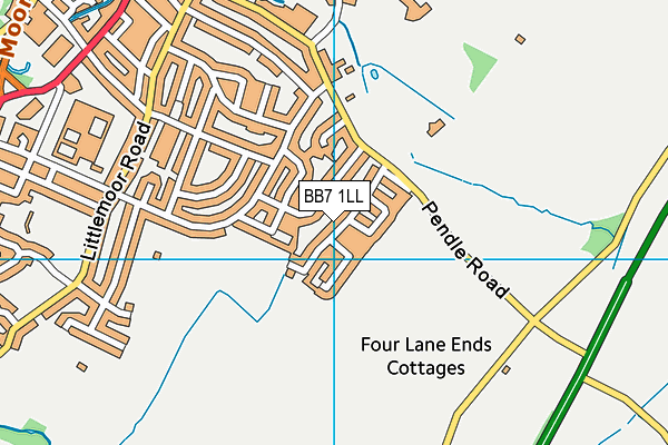 BB7 1LL map - OS VectorMap District (Ordnance Survey) BB7 1LL map - OS VectorMap District (Ordnance Survey)