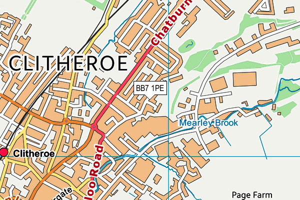BB7 1PE map - OS VectorMap District (Ordnance Survey) BB7 1PE map - OS VectorMap District (Ordnance Survey)