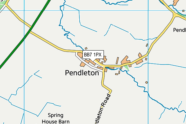 BB7 1PX map - OS VectorMap District (Ordnance Survey) BB7 1PX map - OS VectorMap District (Ordnance Survey)
