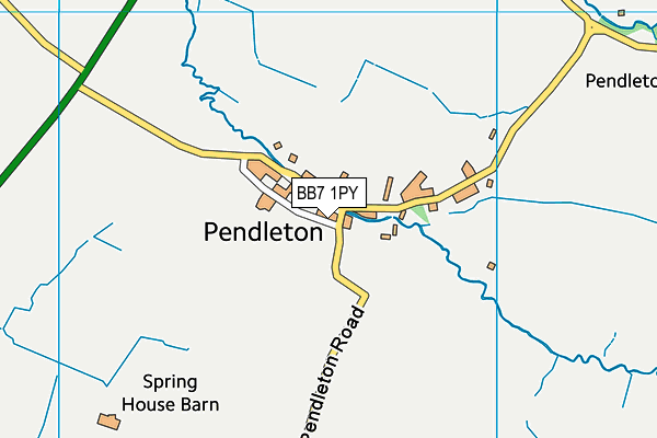 BB7 1PY map - OS VectorMap District (Ordnance Survey) BB7 1PY map - OS VectorMap District (Ordnance Survey)