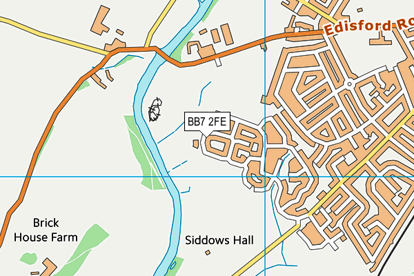 BB7 2FE map - OS VectorMap District (Ordnance Survey) BB7 2FE map - OS VectorMap District (Ordnance Survey)