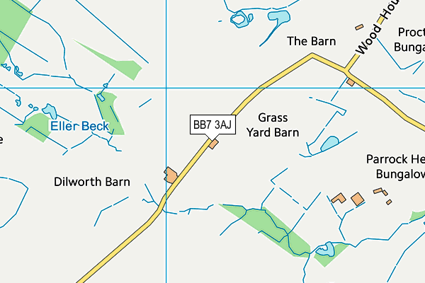 BB7 3AJ map - OS VectorMap District (Ordnance Survey) BB7 3AJ map - OS VectorMap District (Ordnance Survey)