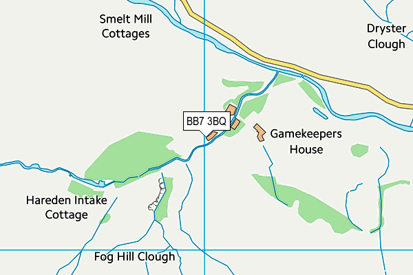 BB7 3BQ map - OS VectorMap District (Ordnance Survey) BB7 3BQ map - OS VectorMap District (Ordnance Survey)