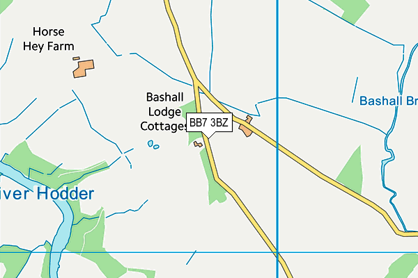 BB7 3BZ map - OS VectorMap District (Ordnance Survey) BB7 3BZ map - OS VectorMap District (Ordnance Survey)