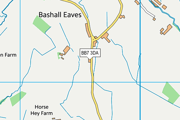 BB7 3DA map - OS VectorMap District (Ordnance Survey) BB7 3DA map - OS VectorMap District (Ordnance Survey)