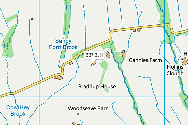 BB7 3JH map - OS VectorMap District (Ordnance Survey) BB7 3JH map - OS VectorMap District (Ordnance Survey)