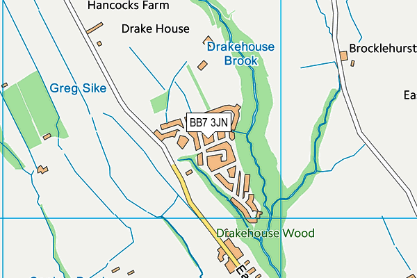 BB7 3JN map - OS VectorMap District (Ordnance Survey) BB7 3JN map - OS VectorMap District (Ordnance Survey)