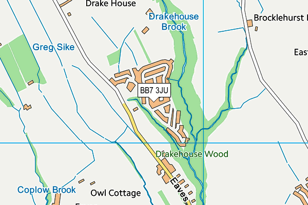 BB7 3JU map - OS VectorMap District (Ordnance Survey) BB7 3JU map - OS VectorMap District (Ordnance Survey)