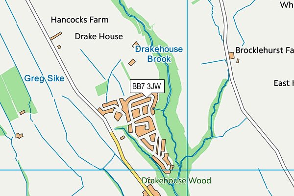 BB7 3JW map - OS VectorMap District (Ordnance Survey) BB7 3JW map - OS VectorMap District (Ordnance Survey)