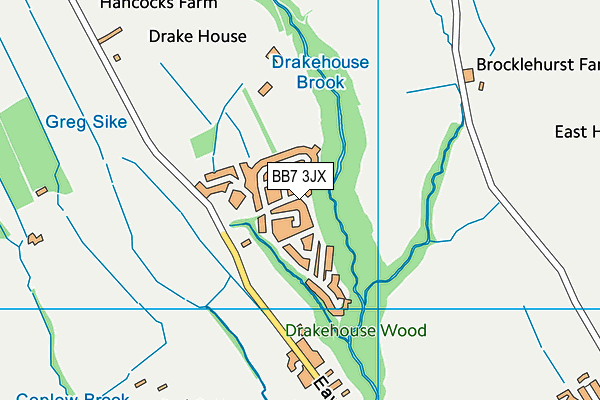 BB7 3JX map - OS VectorMap District (Ordnance Survey) BB7 3JX map - OS VectorMap District (Ordnance Survey)