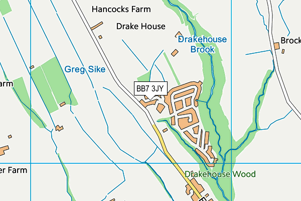 BB7 3JY map - OS VectorMap District (Ordnance Survey) BB7 3JY map - OS VectorMap District (Ordnance Survey)