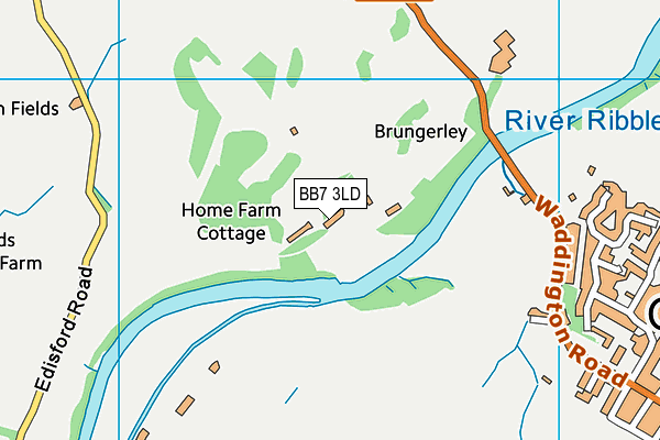 BB7 3LD map - OS VectorMap District (Ordnance Survey) BB7 3LD map - OS VectorMap District (Ordnance Survey)