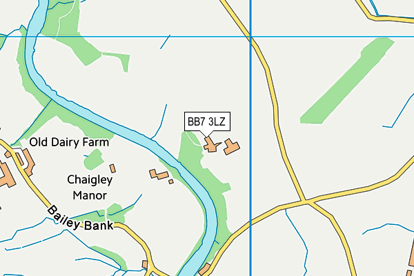 BB7 3LZ map - OS VectorMap District (Ordnance Survey) BB7 3LZ map - OS VectorMap District (Ordnance Survey)