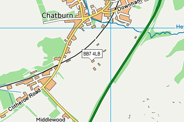 BB7 4LB map - OS VectorMap District (Ordnance Survey) BB7 4LB map - OS VectorMap District (Ordnance Survey)