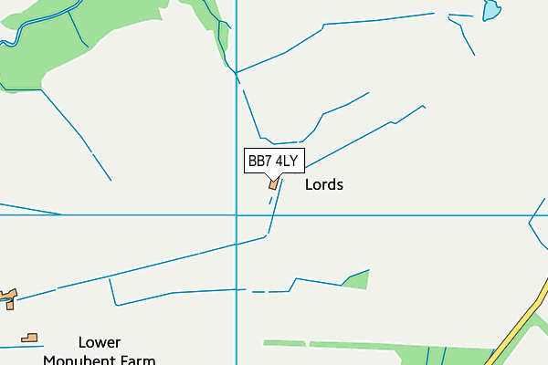 BB7 4LY map - OS VectorMap District (Ordnance Survey) BB7 4LY map - OS VectorMap District (Ordnance Survey)