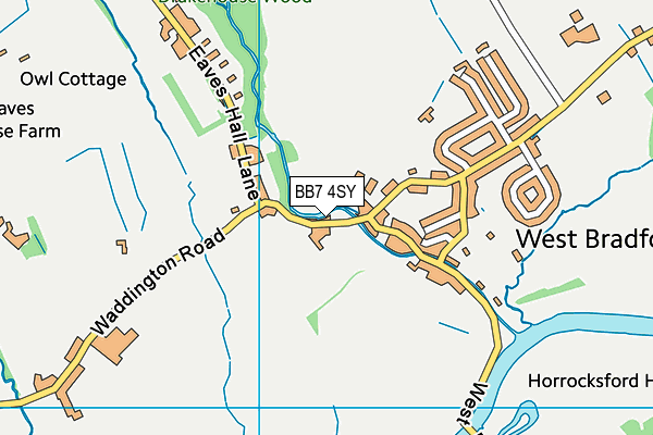 BB7 4SY map - OS VectorMap District (Ordnance Survey) BB7 4SY map - OS VectorMap District (Ordnance Survey)