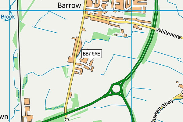 BB7 9AE map - OS VectorMap District (Ordnance Survey) BB7 9AE map - OS VectorMap District (Ordnance Survey)