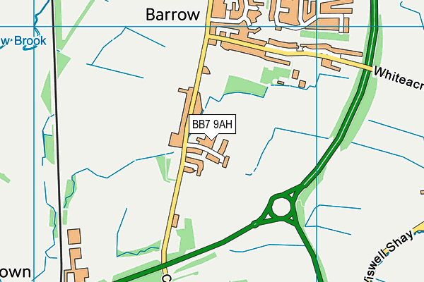 BB7 9AH map - OS VectorMap District (Ordnance Survey) BB7 9AH map - OS VectorMap District (Ordnance Survey)