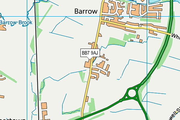 BB7 9AJ map - OS VectorMap District (Ordnance Survey) BB7 9AJ map - OS VectorMap District (Ordnance Survey)