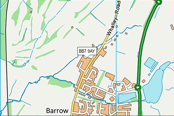 BB7 9AY map - OS VectorMap District (Ordnance Survey) BB7 9AY map - OS VectorMap District (Ordnance Survey)