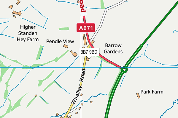 BB7 9BD map - OS VectorMap District (Ordnance Survey) BB7 9BD map - OS VectorMap District (Ordnance Survey)