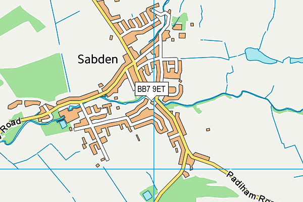 BB7 9ET map - OS VectorMap District (Ordnance Survey) BB7 9ET map - OS VectorMap District (Ordnance Survey)