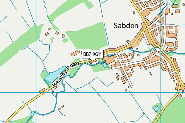 BB7 9GY map - OS VectorMap District (Ordnance Survey)