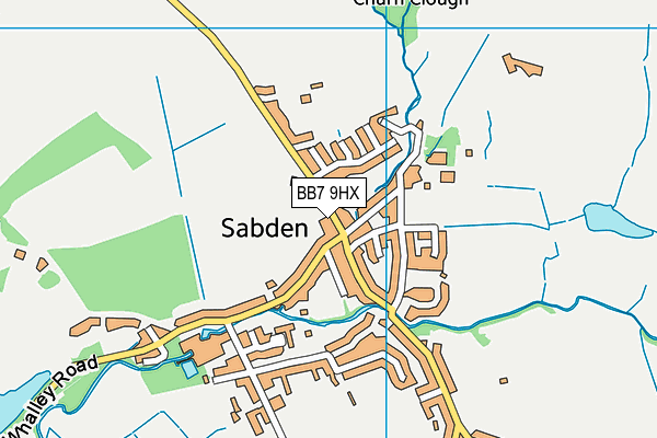BB7 9HX map - OS VectorMap District (Ordnance Survey) BB7 9HX map - OS VectorMap District (Ordnance Survey)