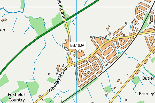 BB7 9JA map - OS VectorMap District (Ordnance Survey) BB7 9JA map - OS VectorMap District (Ordnance Survey)