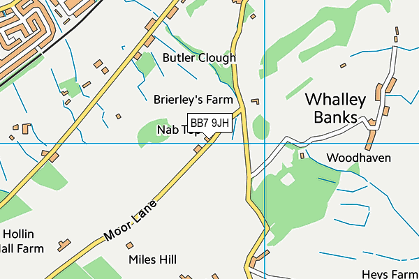 BB7 9JH map - OS VectorMap District (Ordnance Survey)