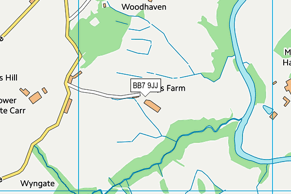 BB7 9JJ map - OS VectorMap District (Ordnance Survey) BB7 9JJ map - OS VectorMap District (Ordnance Survey)