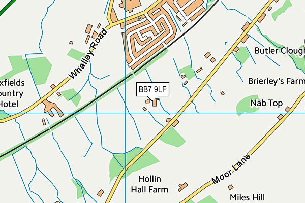 BB7 9LF map - OS VectorMap District (Ordnance Survey) BB7 9LF map - OS VectorMap District (Ordnance Survey)