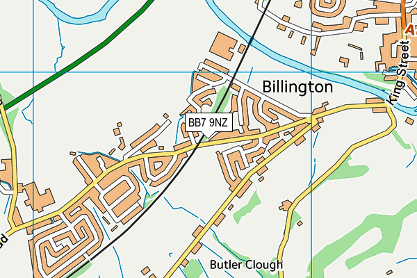 BB7 9NZ map - OS VectorMap District (Ordnance Survey) BB7 9NZ map - OS VectorMap District (Ordnance Survey)