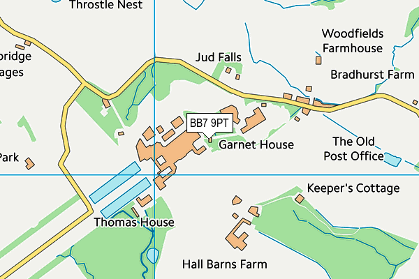 BB7 9PT map - OS VectorMap District (Ordnance Survey) BB7 9PT map - OS VectorMap District (Ordnance Survey)