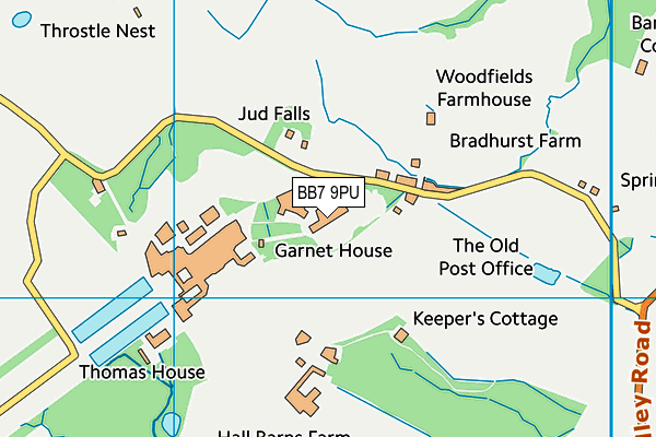 BB7 9PU map - OS VectorMap District (Ordnance Survey) BB7 9PU map - OS VectorMap District (Ordnance Survey)