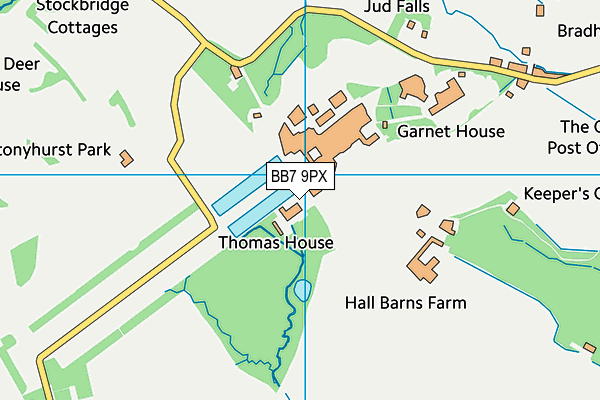 BB7 9PX map - OS VectorMap District (Ordnance Survey) BB7 9PX map - OS VectorMap District (Ordnance Survey)