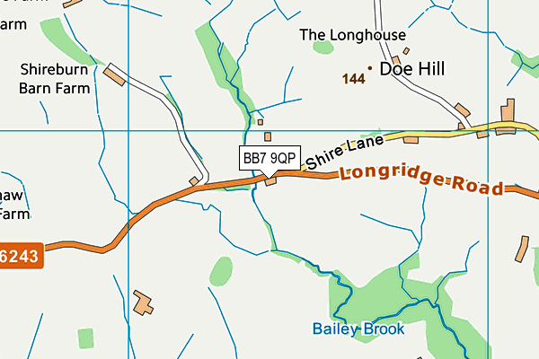 BB7 9QP map - OS VectorMap District (Ordnance Survey)