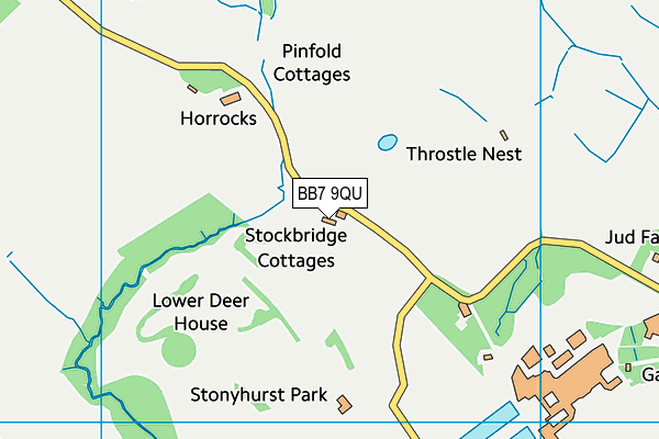 BB7 9QU map - OS VectorMap District (Ordnance Survey) BB7 9QU map - OS VectorMap District (Ordnance Survey)