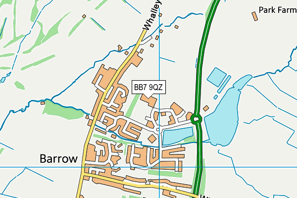 BB7 9QZ map - OS VectorMap District (Ordnance Survey) BB7 9QZ map - OS VectorMap District (Ordnance Survey)
