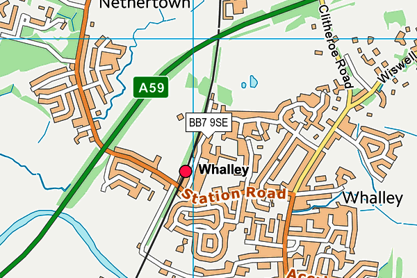 BB7 9SE map - OS VectorMap District (Ordnance Survey) BB7 9SE map - OS VectorMap District (Ordnance Survey)