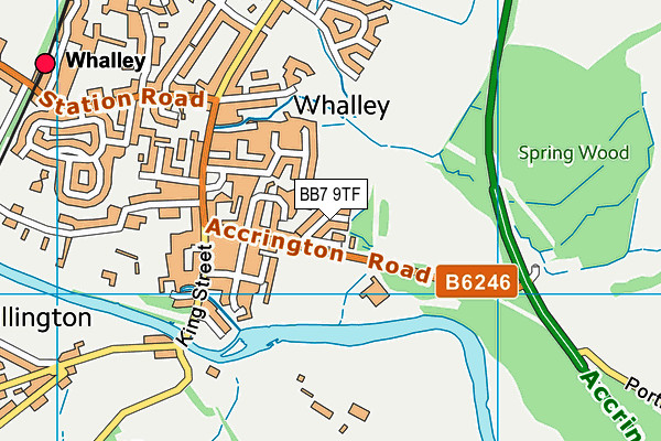 BB7 9TF map - OS VectorMap District (Ordnance Survey) BB7 9TF map - OS VectorMap District (Ordnance Survey)