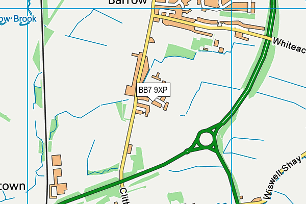 BB7 9XP map - OS VectorMap District (Ordnance Survey)