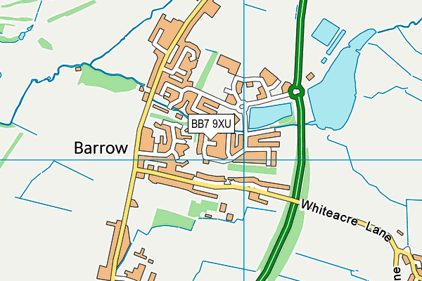 BB7 9XU map - OS VectorMap District (Ordnance Survey)