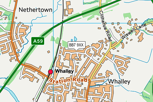BB7 9XX map - OS VectorMap District (Ordnance Survey) BB7 9XX map - OS VectorMap District (Ordnance Survey)