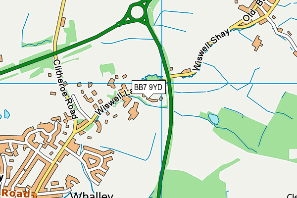 BB7 9YD map - OS VectorMap District (Ordnance Survey) BB7 9YD map - OS VectorMap District (Ordnance Survey)