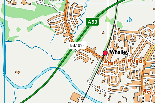 BB7 9YF map - OS VectorMap District (Ordnance Survey) BB7 9YF map - OS VectorMap District (Ordnance Survey)