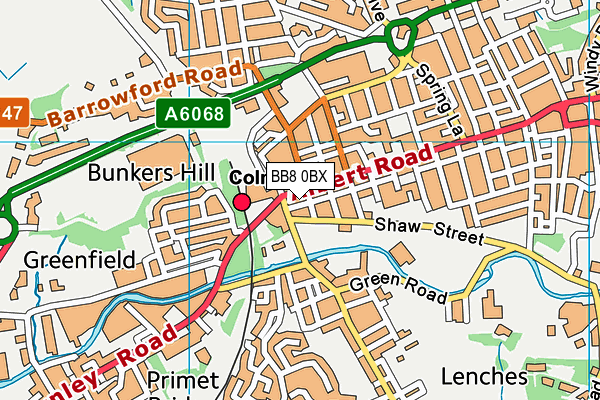 BB8 0BX map - OS VectorMap District (Ordnance Survey) BB8 0BX map - OS VectorMap District (Ordnance Survey)
