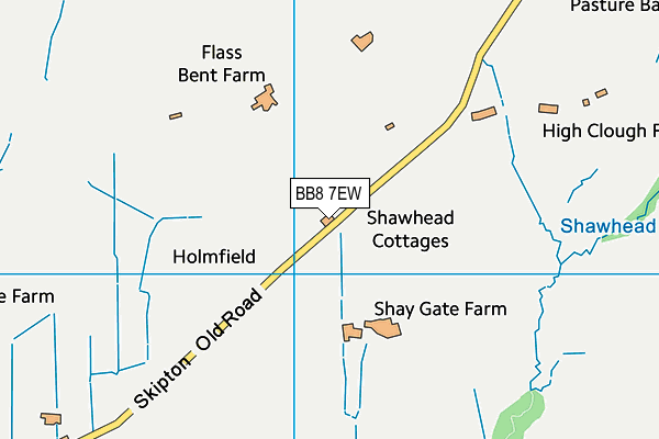 BB8 7EW map - OS VectorMap District (Ordnance Survey)